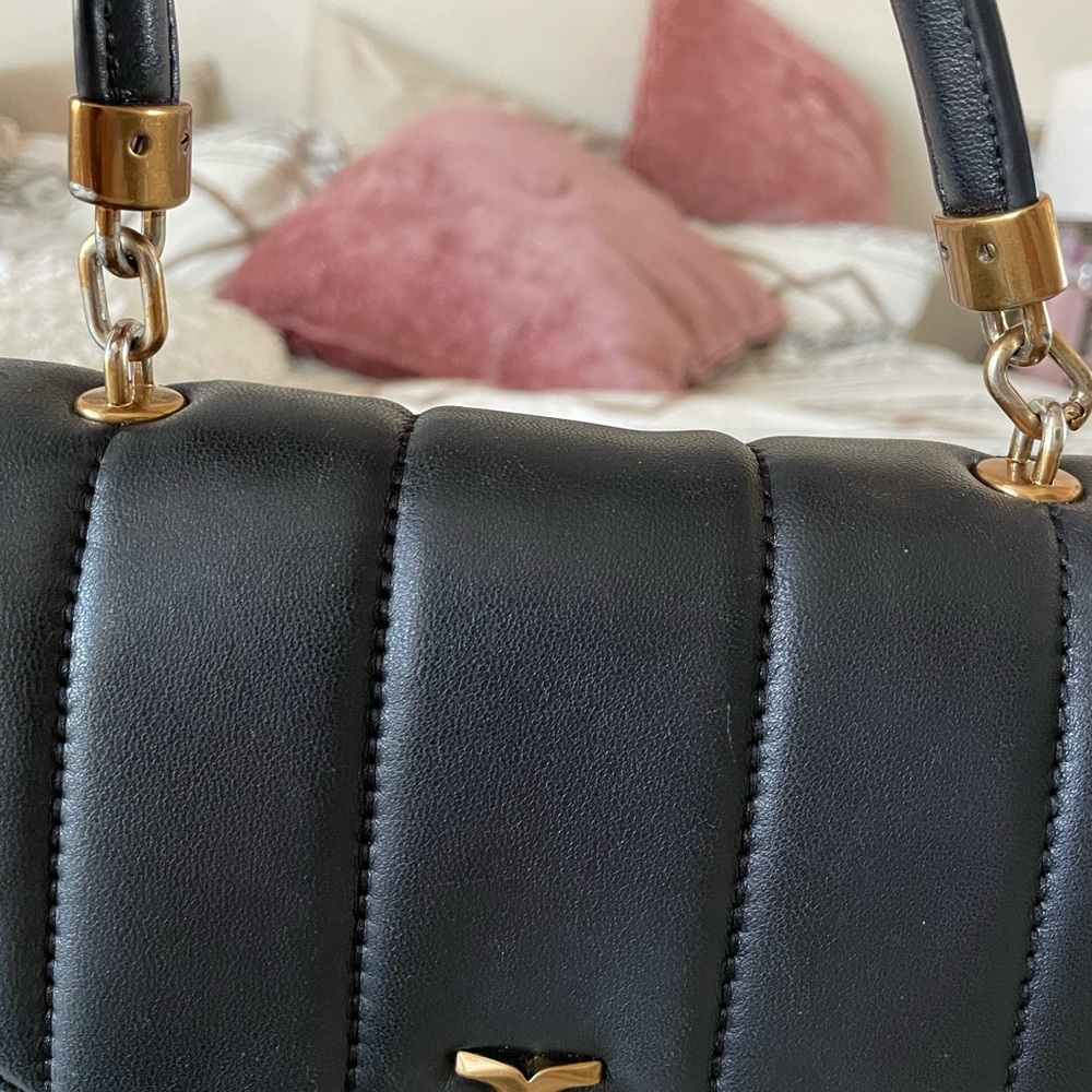 *SOLD* Tory Burch Black Kira Heirloom with Top Handle - Picture 5 of 5